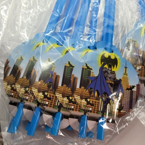 Batman Birthday Party Cup Straw Decor Boys Shower Super Hero Theme Fly Cape Wing - Picture 3 of 5